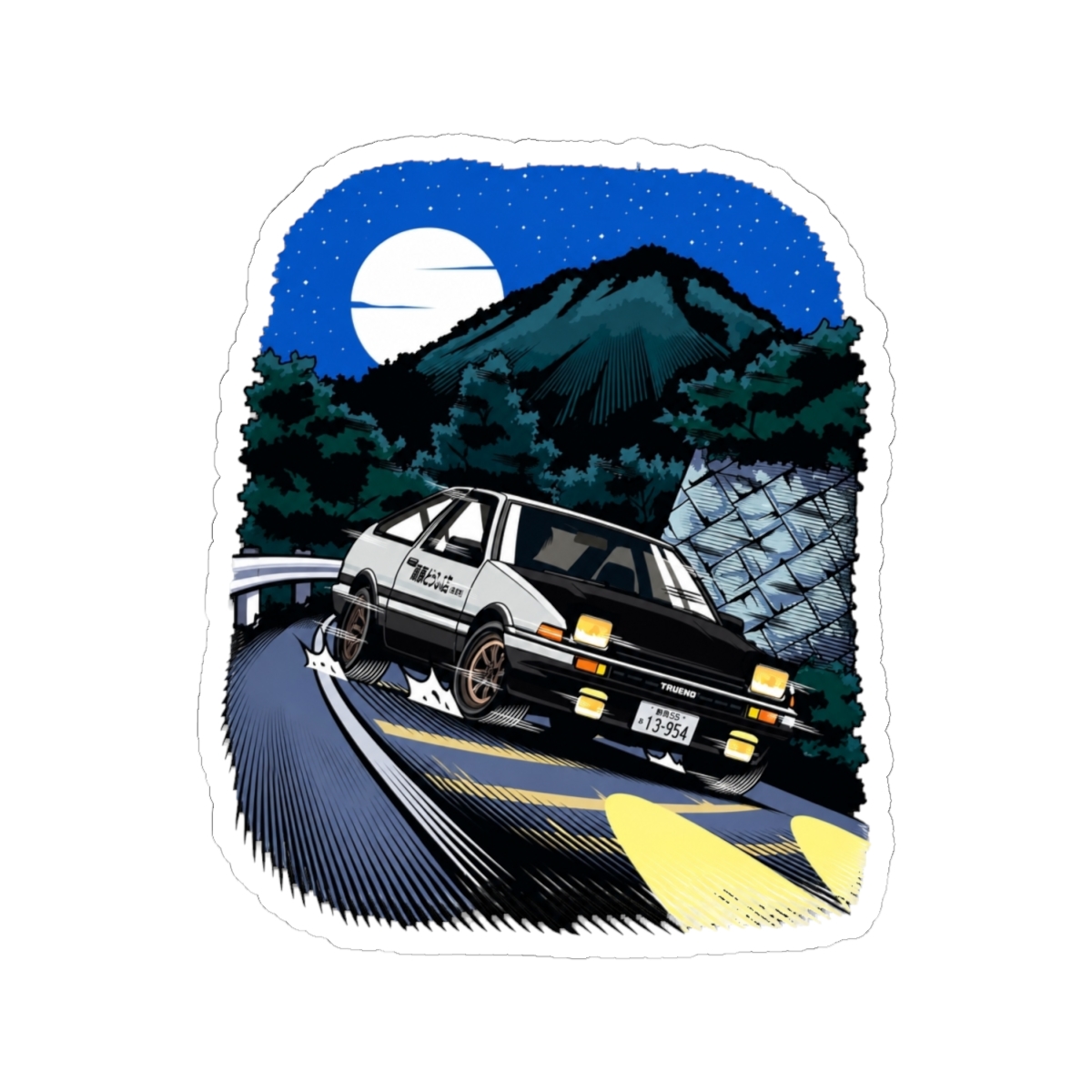 Initial D Takumi Fujiwara Hachiroku Downhill Attack! AE86 Trueno - alternate angle 1, merchandise