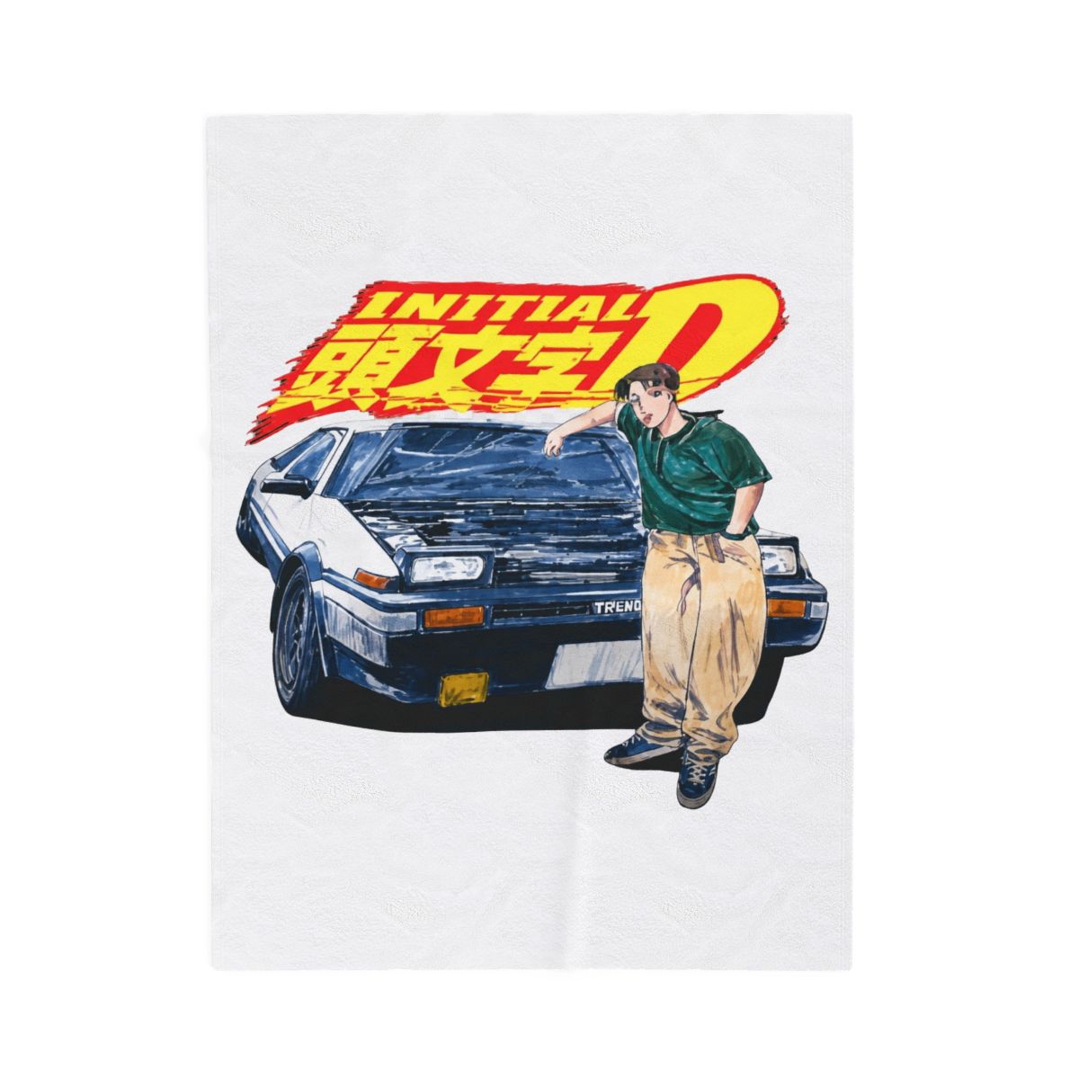 Initial D Fujiwara Ae86 Aesthetic Throw Blanket