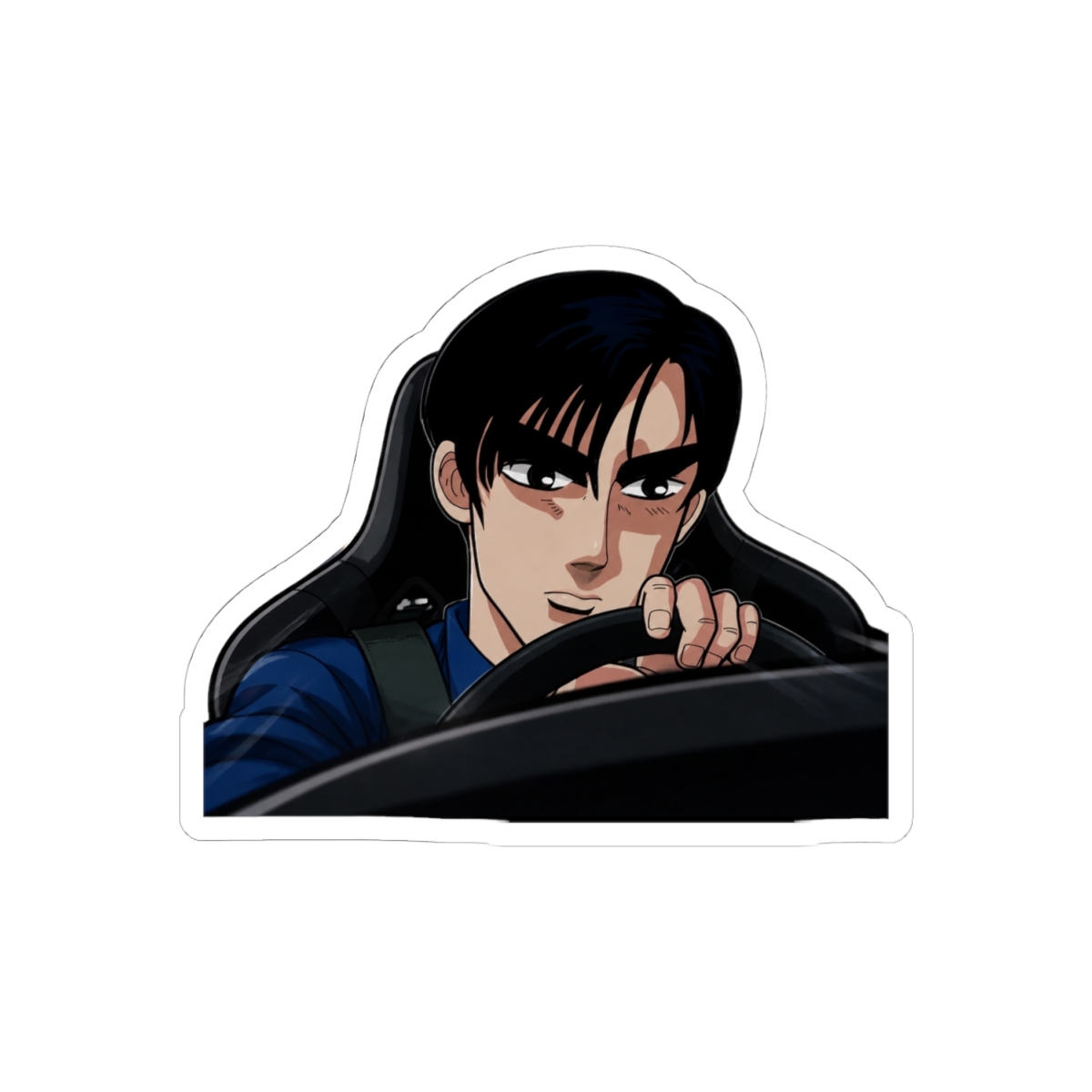 Initial D - Ryosuke Takahashi Peeker Sticker - Akagi RedSuns - part of the INITIAL D Collection - alternate angle 1, merchandise